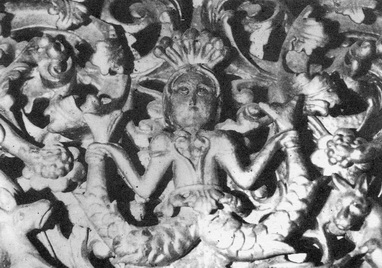 Λεπτομέρια του ξυλόγλυπτου επίχρυσου τέμπλου της Αγίας Μαρίνας Κισσού