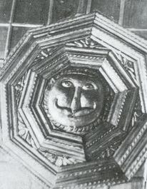 Λεπτομέρεια ξυλόγλυπτου ταβανιού στο Τρίκερι